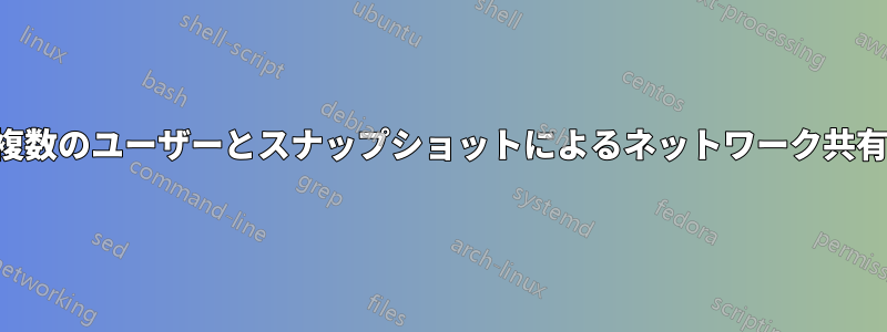 複数のユーザーとスナップショットによるネットワーク共有