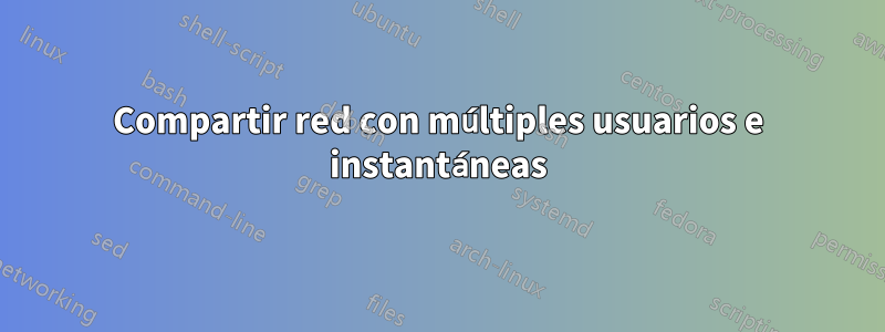 Compartir red con múltiples usuarios e instantáneas