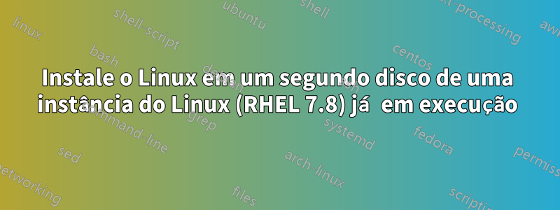 Instale o Linux em um segundo disco de uma instância do Linux (RHEL 7.8) já em execução