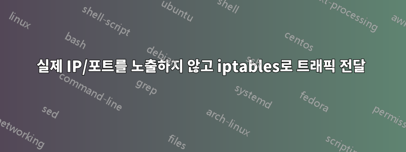 실제 IP/포트를 노출하지 않고 iptables로 트래픽 전달