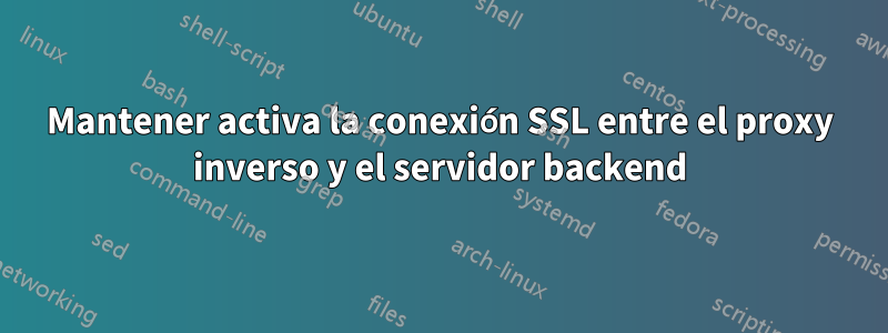 Mantener activa la conexión SSL entre el proxy inverso y el servidor backend