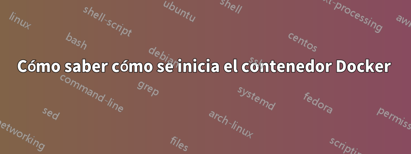 Cómo saber cómo se inicia el contenedor Docker