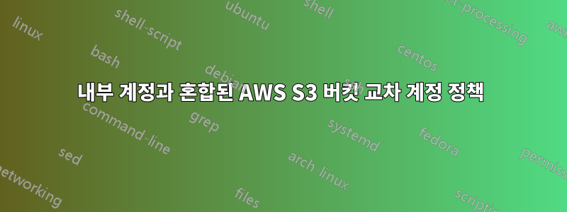 내부 계정과 혼합된 AWS S3 버킷 교차 계정 정책