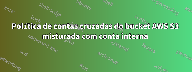 Política de contas cruzadas do bucket AWS S3 misturada com conta interna