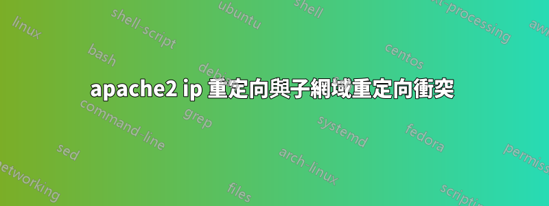 apache2 ip 重定向與子網域重定向衝突