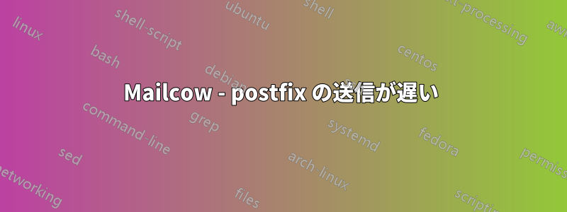 Mailcow - postfix の送信が遅い