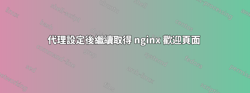 代理設定後繼續取得 nginx 歡迎頁面