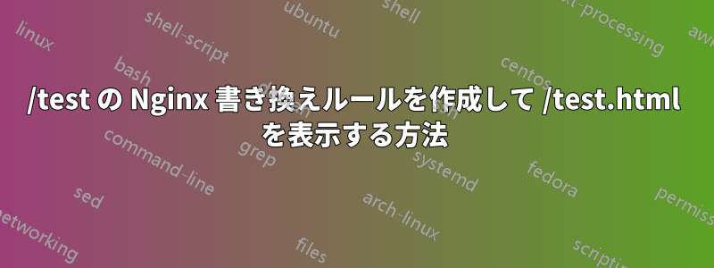 /test の Nginx 書き換えルールを作成して /test.html を表示する方法