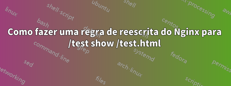 Como fazer uma regra de reescrita do Nginx para /test show /test.html