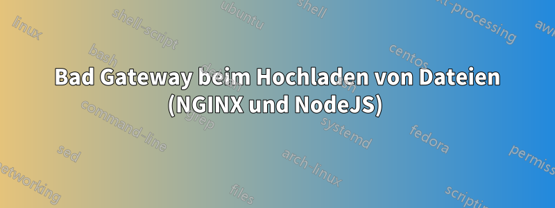 502 Bad Gateway beim Hochladen von Dateien (NGINX und NodeJS)