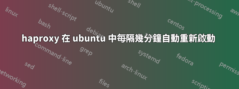 haproxy 在 ubuntu 中每隔幾分鐘自動重新啟動