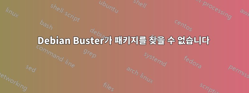 Debian Buster가 패키지를 찾을 수 없습니다