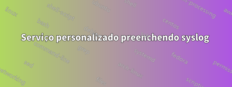 Serviço personalizado preenchendo syslog