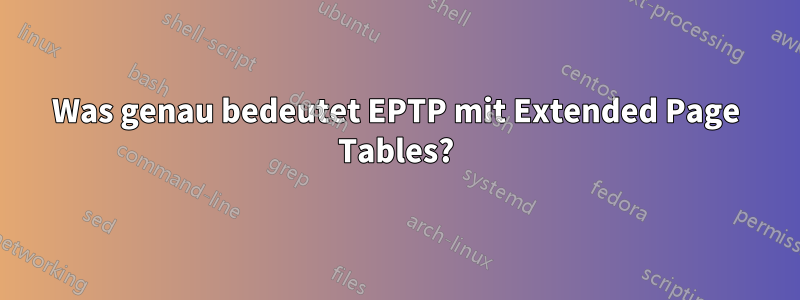 Was genau bedeutet EPTP mit Extended Page Tables?