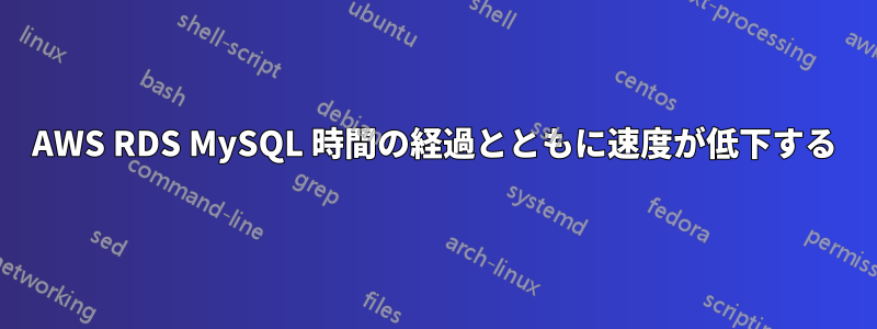 AWS RDS MySQL 時間の経過とともに速度が低下する