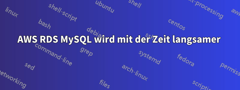 AWS RDS MySQL wird mit der Zeit langsamer