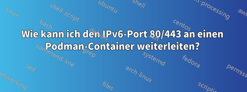 Wie kann ich den IPv6-Port 80/443 an einen Podman-Container weiterleiten?