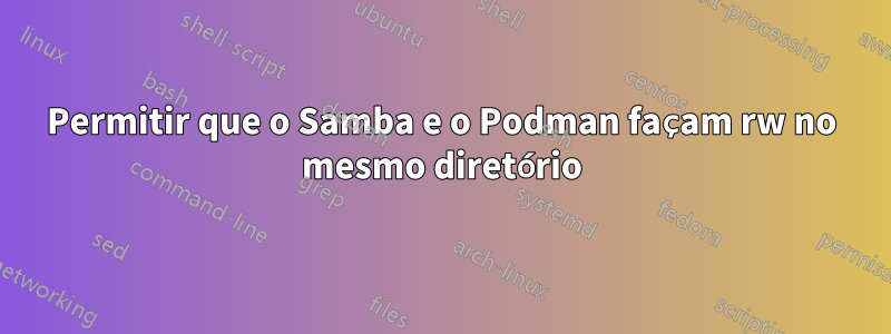 Permitir que o Samba e o Podman façam rw no mesmo diretório