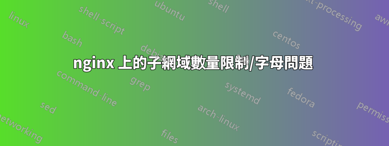 nginx 上的子網域數量限制/字母問題