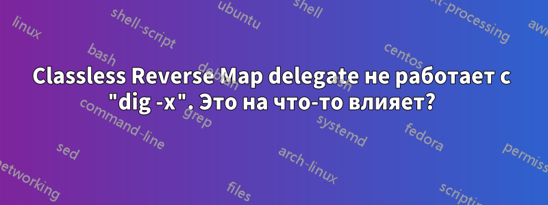 Classless Reverse Map delegate не работает с "dig -x". Это на что-то влияет?