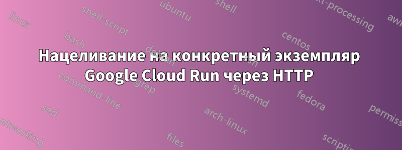 Нацеливание на конкретный экземпляр Google Cloud Run через HTTP