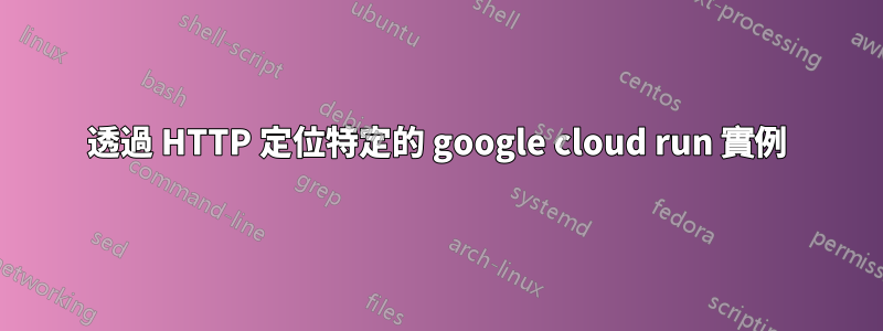 透過 HTTP 定位特定的 google cloud run 實例