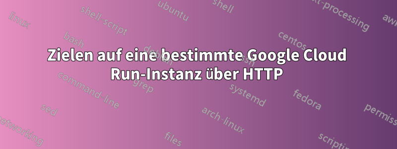 Zielen auf eine bestimmte Google Cloud Run-Instanz über HTTP