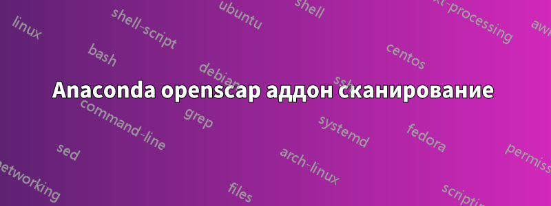 Anaconda openscap аддон сканирование