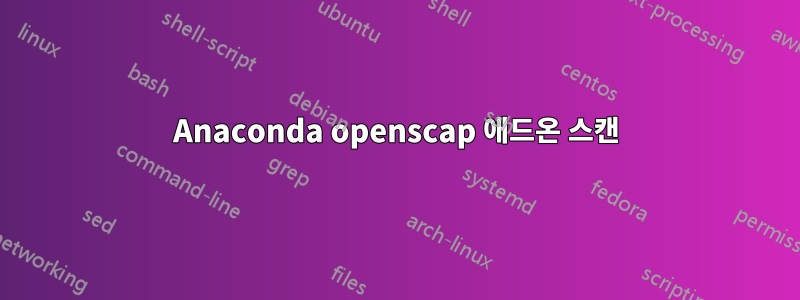 Anaconda openscap 애드온 스캔