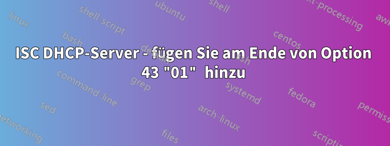 ISC DHCP-Server - fügen Sie am Ende von Option 43 "01" hinzu