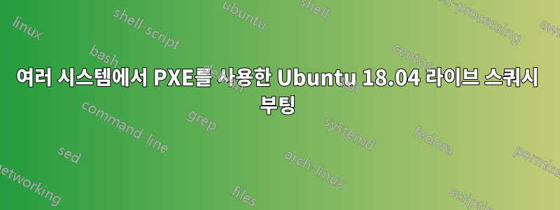 여러 시스템에서 PXE를 사용한 Ubuntu 18.04 라이브 스쿼시 부팅