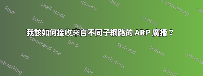 我該如何接收來自不同子網路的 ARP 廣播？