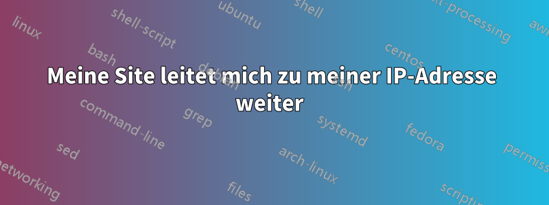 Meine Site leitet mich zu meiner IP-Adresse weiter 