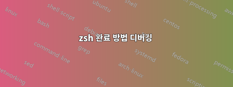 zsh 완료 방법 디버깅