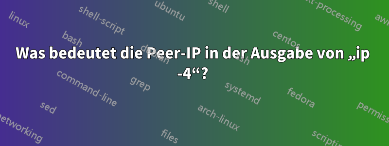 Was bedeutet die Peer-IP in der Ausgabe von „ip -4“?