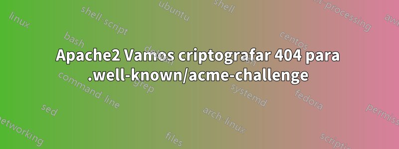 Apache2 Vamos criptografar 404 para .well-known/acme-challenge