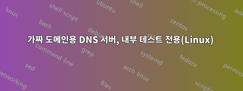 가짜 도메인용 DNS 서버, 내부 테스트 전용(Linux)