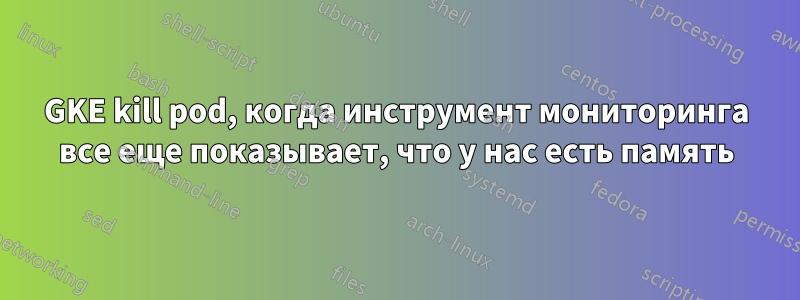 GKE kill pod, когда инструмент мониторинга все еще показывает, что у нас есть память