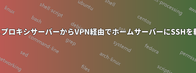 リバースプロキシサーバーからVPN経由でホームサーバーにSSHを転送する