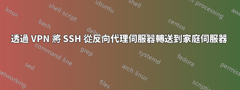 透過 VPN 將 SSH 從反向代理伺服器轉送到家庭伺服器