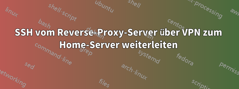 SSH vom Reverse-Proxy-Server über VPN zum Home-Server weiterleiten