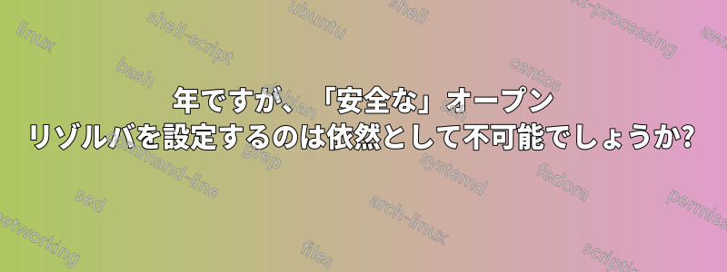 2020 年ですが、「安全な」オープン リゾルバを設定するのは依然として不可能でしょうか?