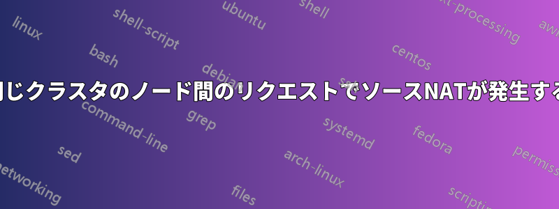 同じクラスタのノード間のリクエストでソースNATが発生する