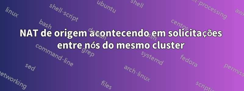 NAT de origem acontecendo em solicitações entre nós do mesmo cluster