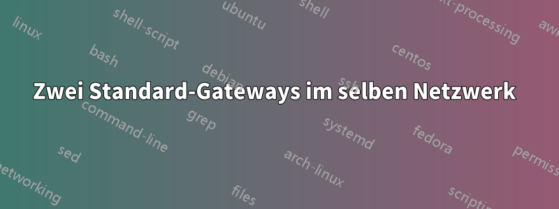 Zwei Standard-Gateways im selben Netzwerk 