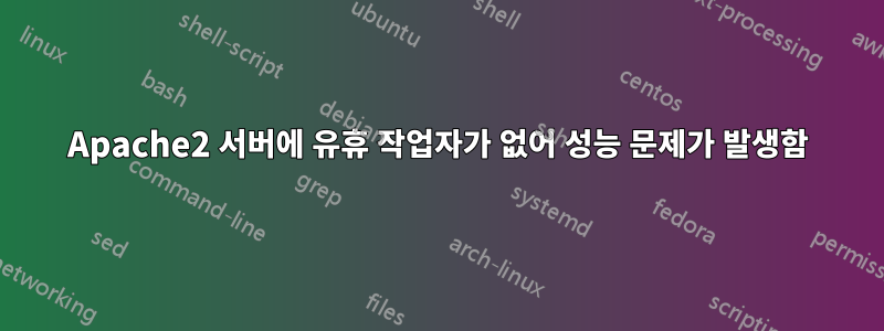 Apache2 서버에 유휴 작업자가 없어 성능 문제가 발생함