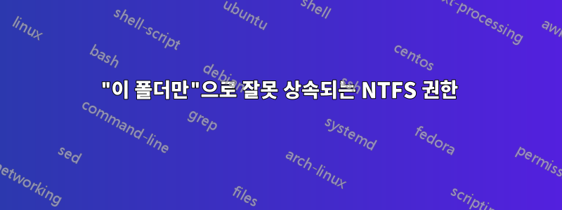 "이 폴더만"으로 잘못 상속되는 NTFS 권한