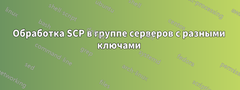 Обработка SCP в группе серверов с разными ключами