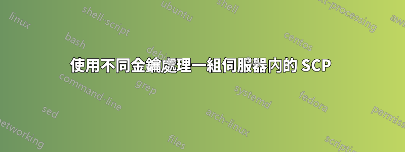 使用不同金鑰處理一組伺服器內的 SCP