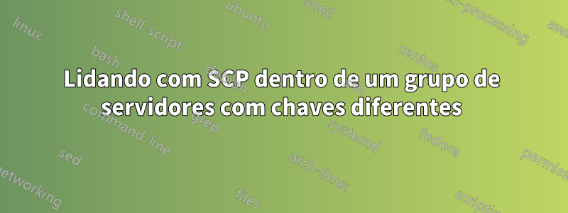 Lidando com SCP dentro de um grupo de servidores com chaves diferentes